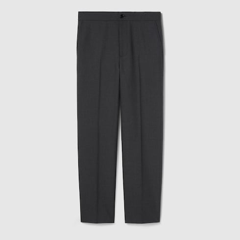 Hose aus Twill aus Wollmischung mit Logo
