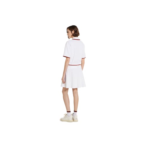 Cotton piquet skirt with Web