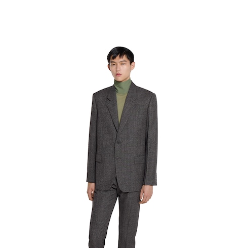 Herringbone wool mouliné jacket