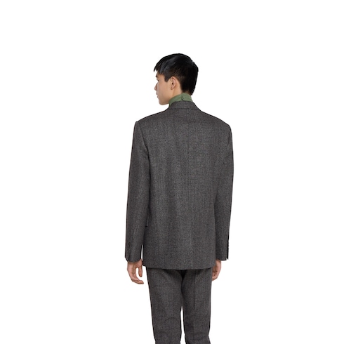 Herringbone wool mouliné jacket