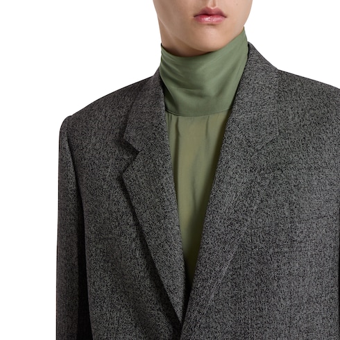 Herringbone wool mouliné jacket