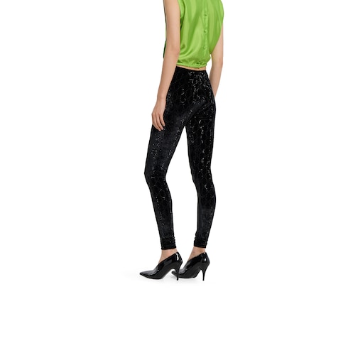 GG crystal embroidered leggings