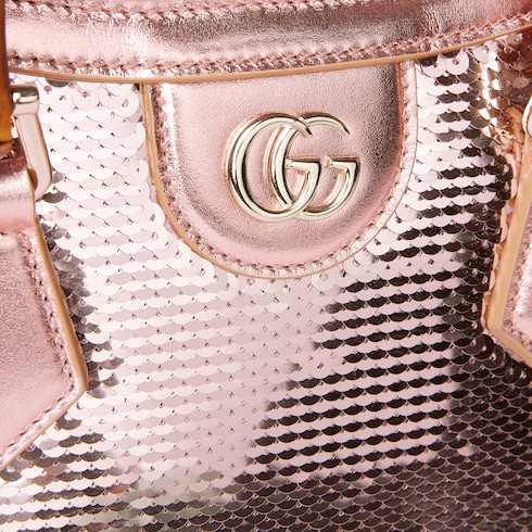 Borsa shopping Gucci Diana ricamata misura piccola