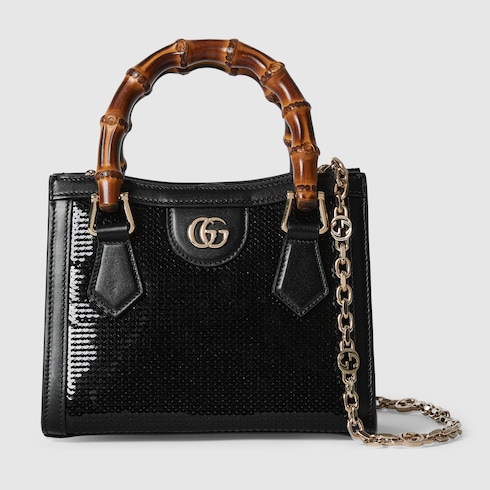 Kleiner Gucci Diana Shopper mit Stickerei