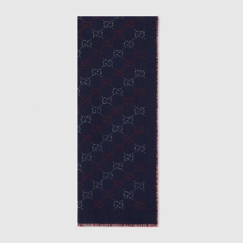 Écharpe en jacquard de laine GG