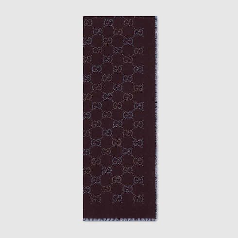 GG wool jacquard scarf