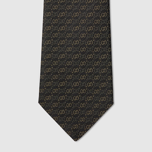 GG silk jacquard tie