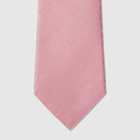 インターロッキングG シルクジャカード ネクタイ