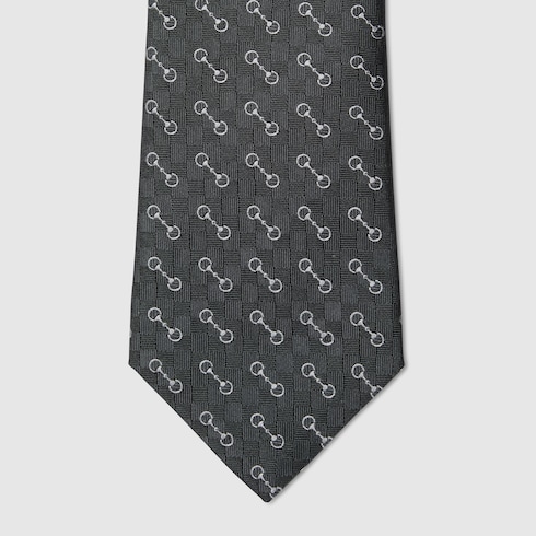 马衔扣桑蚕丝提花领带