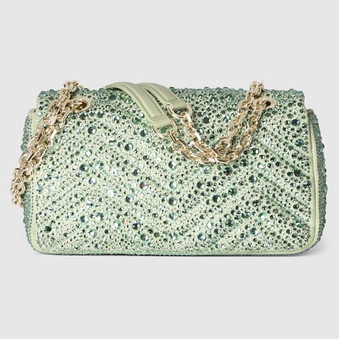 Bolso de hombro GG Marmont cristales pequeño