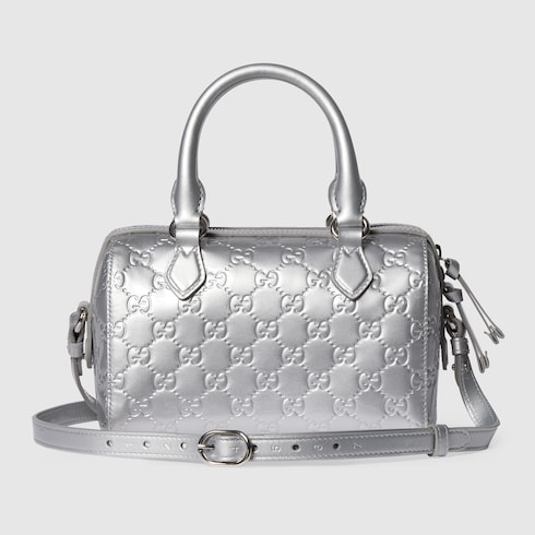 GG Emblem small boston bag