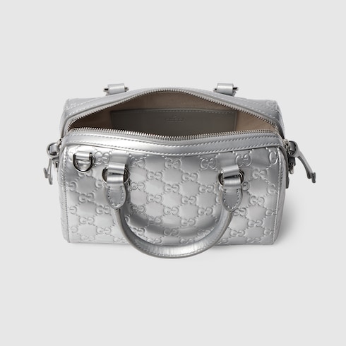 Bolsa Boston pequeña con GG Emblem