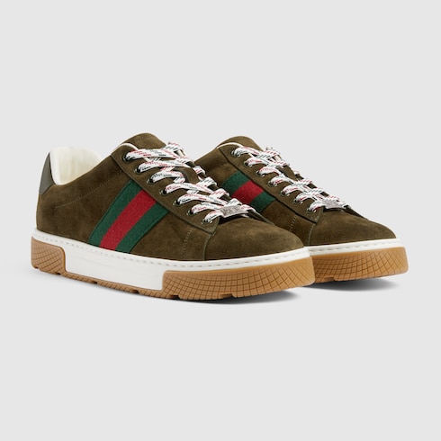 Baskets Gucci Ace avec bande Web pour homme