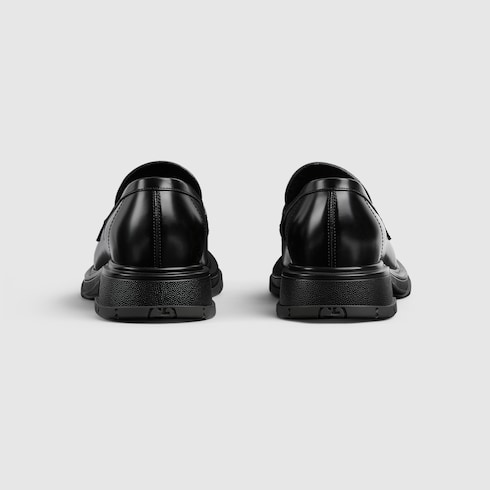 Mocassino uomo con logo tono su tono