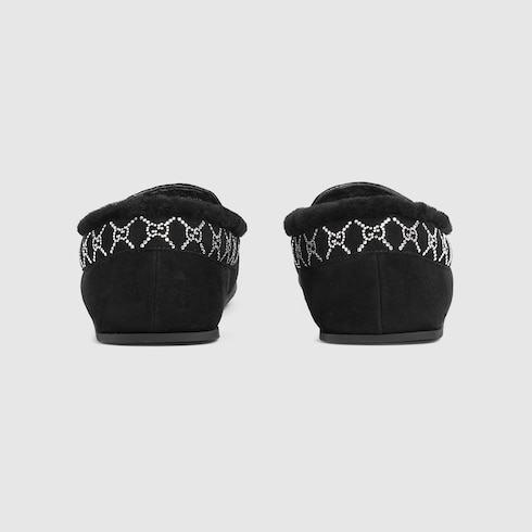 Mocassins avec détail GG en cristaux pour femme
