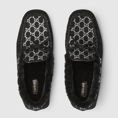 Mocasín driver GG con cristales para mujer