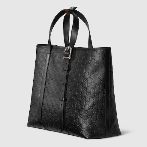 Borsa shopping GG Emblem misura grande