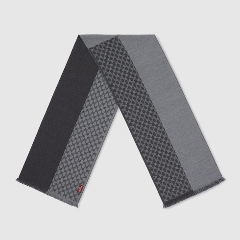 Bufanda de jacquard de lana con GG