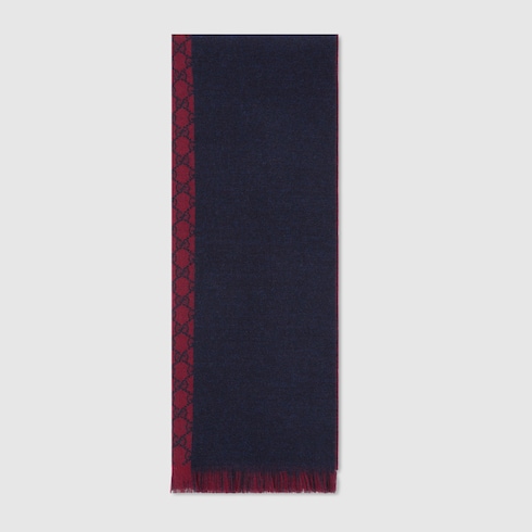 Bufanda de jacquard de lana con GG