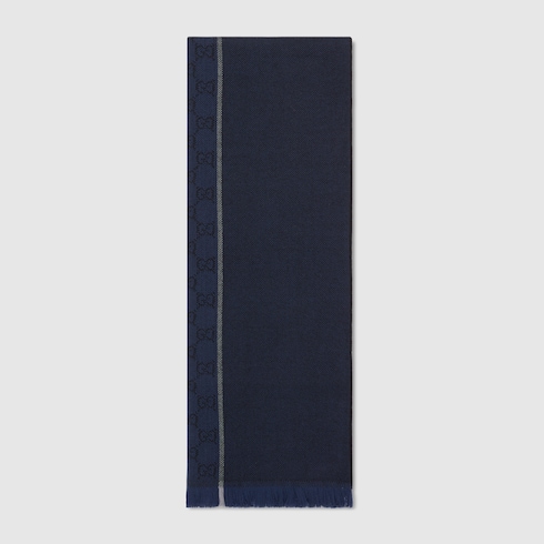 GG wool jacquard scarf