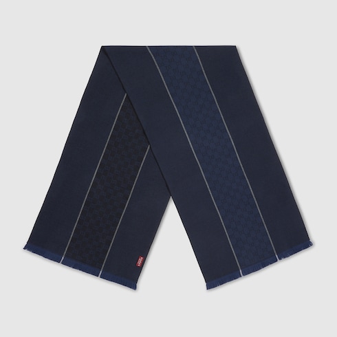GG wool jacquard scarf