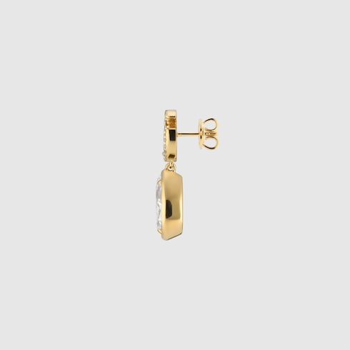 Pendientes largos GG Marmont con cristales