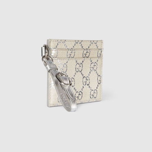 GG Emblem card case with strap