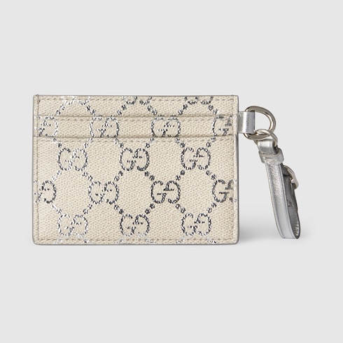 GG Emblem card case with strap