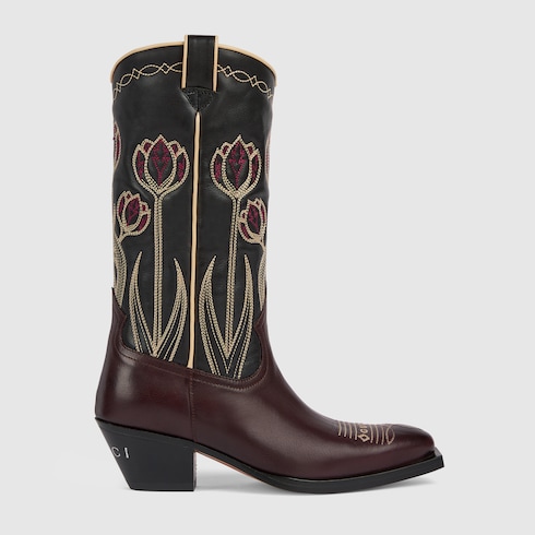 Bottes avec broderie pour femme
