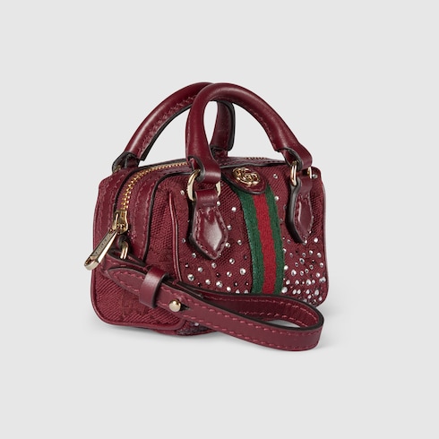 オフィディア〕クリスタル ボストンシェイプ チャーム ・グッチ ロッソ