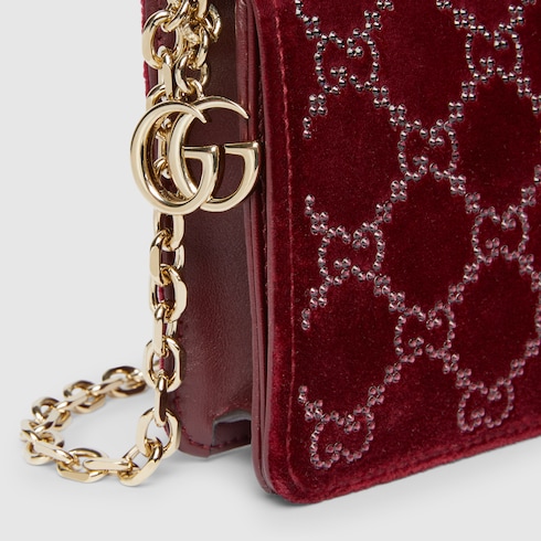 Cartera con cristales GG y cadena