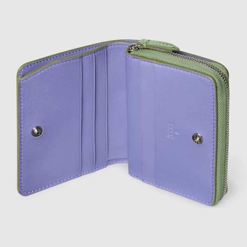Bi-color GG Marmont mini zip wallet