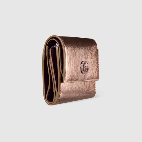 Bi-colour GG Marmont mini wallet