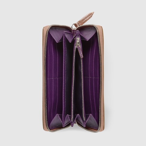 Bi-colour GG Marmont zip around wallet