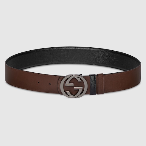 Reversible belt with Interlocking G buckle