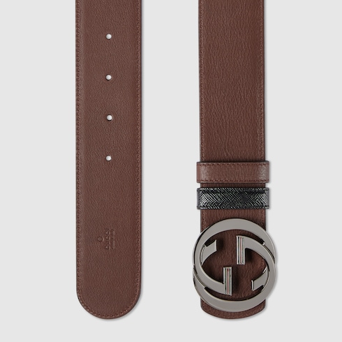 Ceinture réversible avec boucle GG