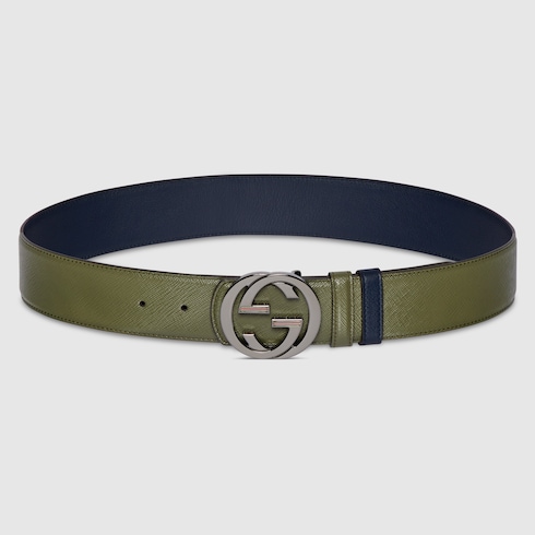 Reversible belt with Interlocking G buckle