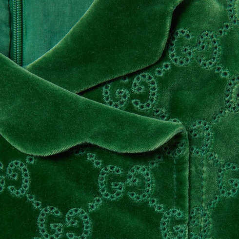 Children's GG cotton velvet dress