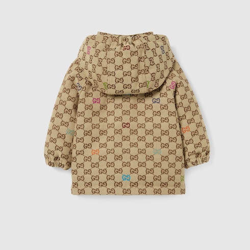 Manteau pour bébé en toile GG matelassée