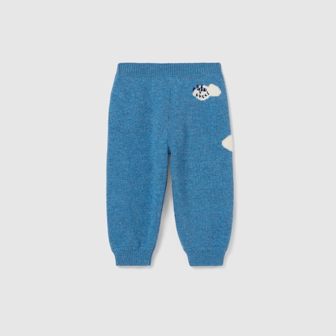 Baby wool pants with embroidery