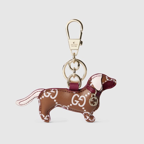 Dog-shaped bag charm