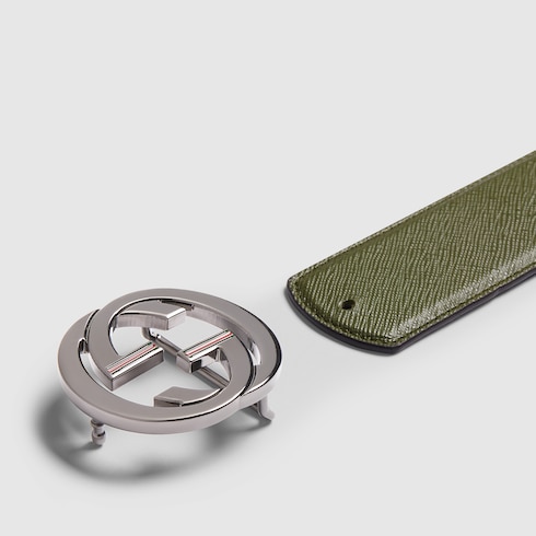 Ceinture réversible avec boucle GG