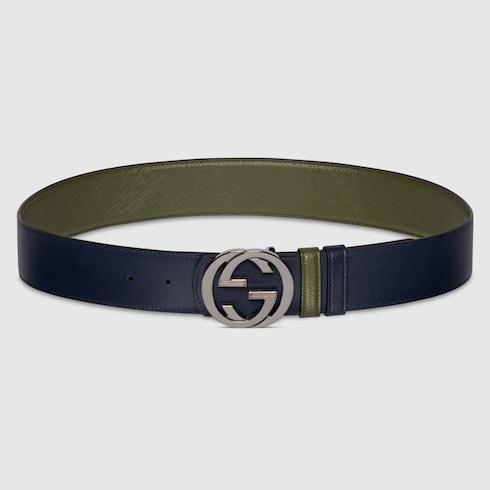 Ceinture réversible avec boucle GG