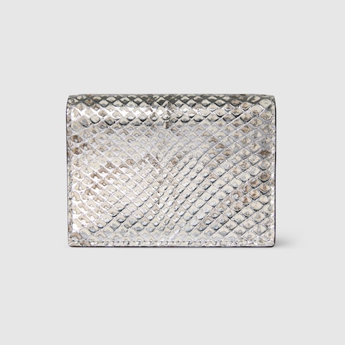 Cartera GG Marmont de pitón pequeña