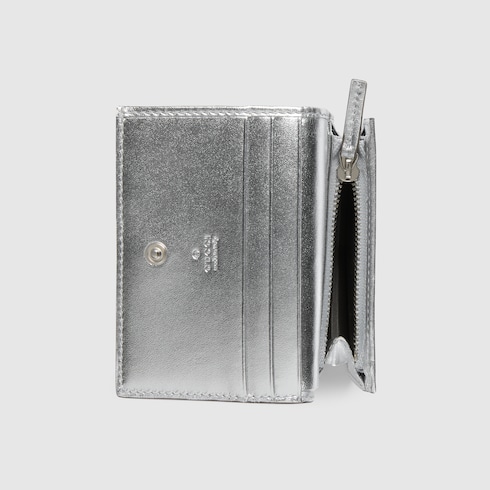 Kleine GG Marmont Brieftasche aus Pythonleder