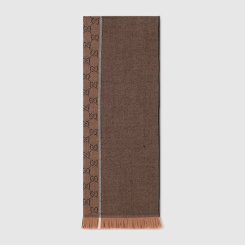GG wool jacquard scarf