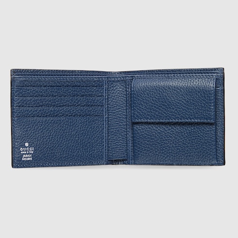 Blue interior coin wallet