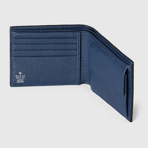 Blue interior coin wallet