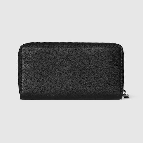 Blue interior zip-around wallet