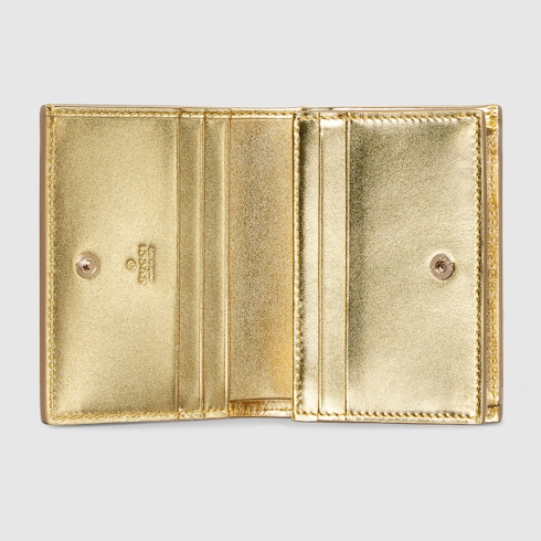 Kleine GG Marmont Brieftasche aus Pythonleder